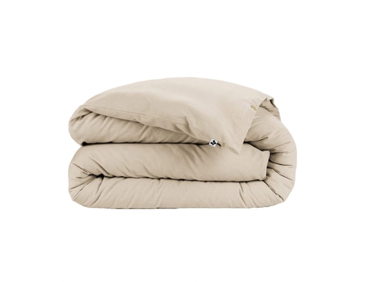 TERRE DE NUIT - Housse de couette flanelle beige 260x240 cm