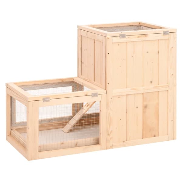 vidaXL Hamsterbur 81x40x60 cm heltre gran