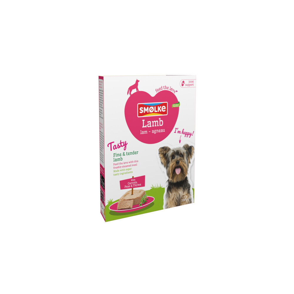 10x Smolke Hondenvoer Vers Gestoomd Lam395 gr