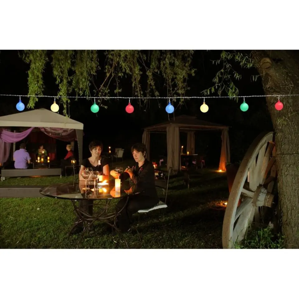 Anna's Collection Lichtsnoer - gekleurd - LED - tuin - 10 meter