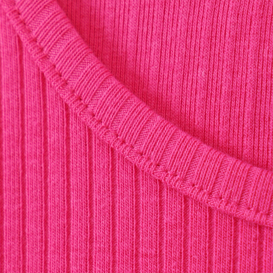 Topolino Mädchen T-Shirt mit Ripp-Struktur pink