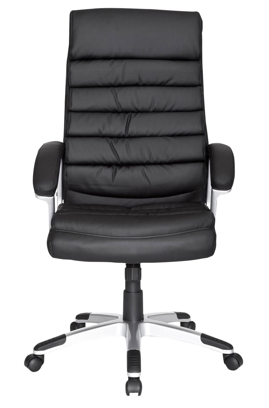 Bürostuhl Lederlook schwarz 60 x 125 cm