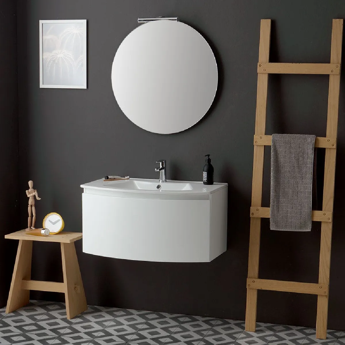 Kiamami Valentina Armoire de toilette moderne - Blanc