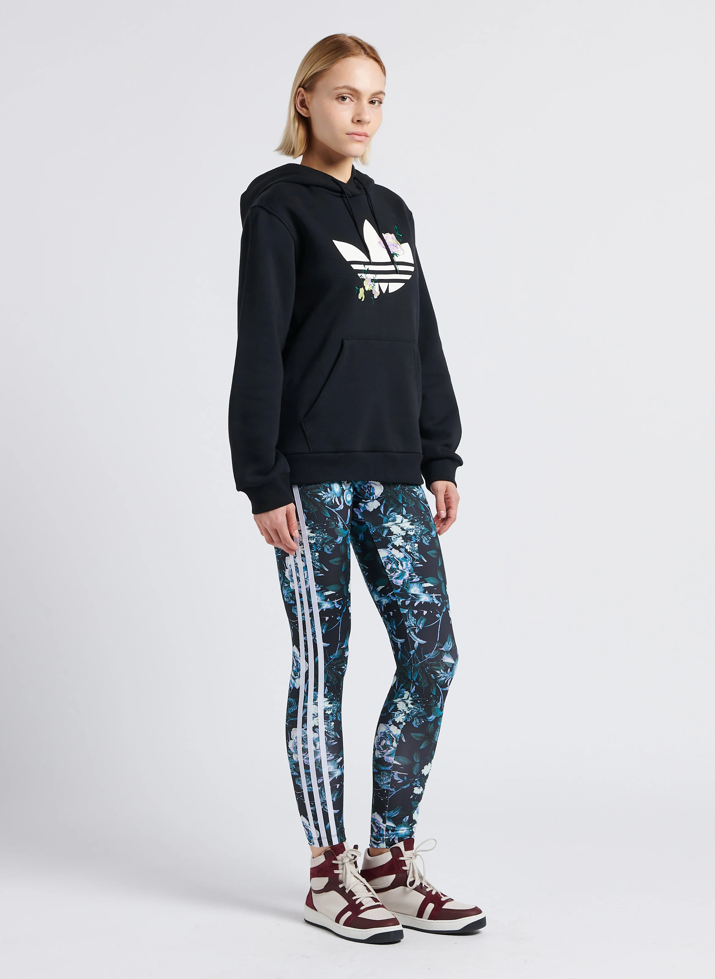 Legging taille mi-haute imprimé | Noir