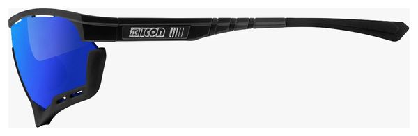 Lunettes SCICON Aerotech XXL Noir Brillant / Bleu Miroir
