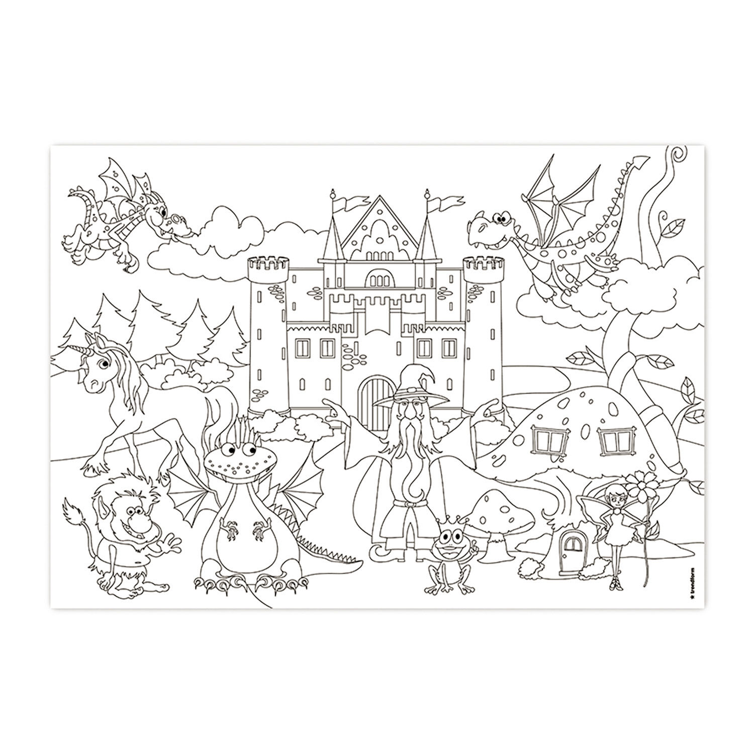 Papiertischset Kids Fun! Color-Me!