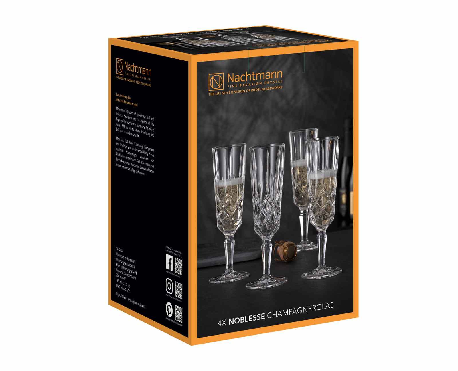 Nachtmann Champagnergläser Noblesse 155 ml 4er Set