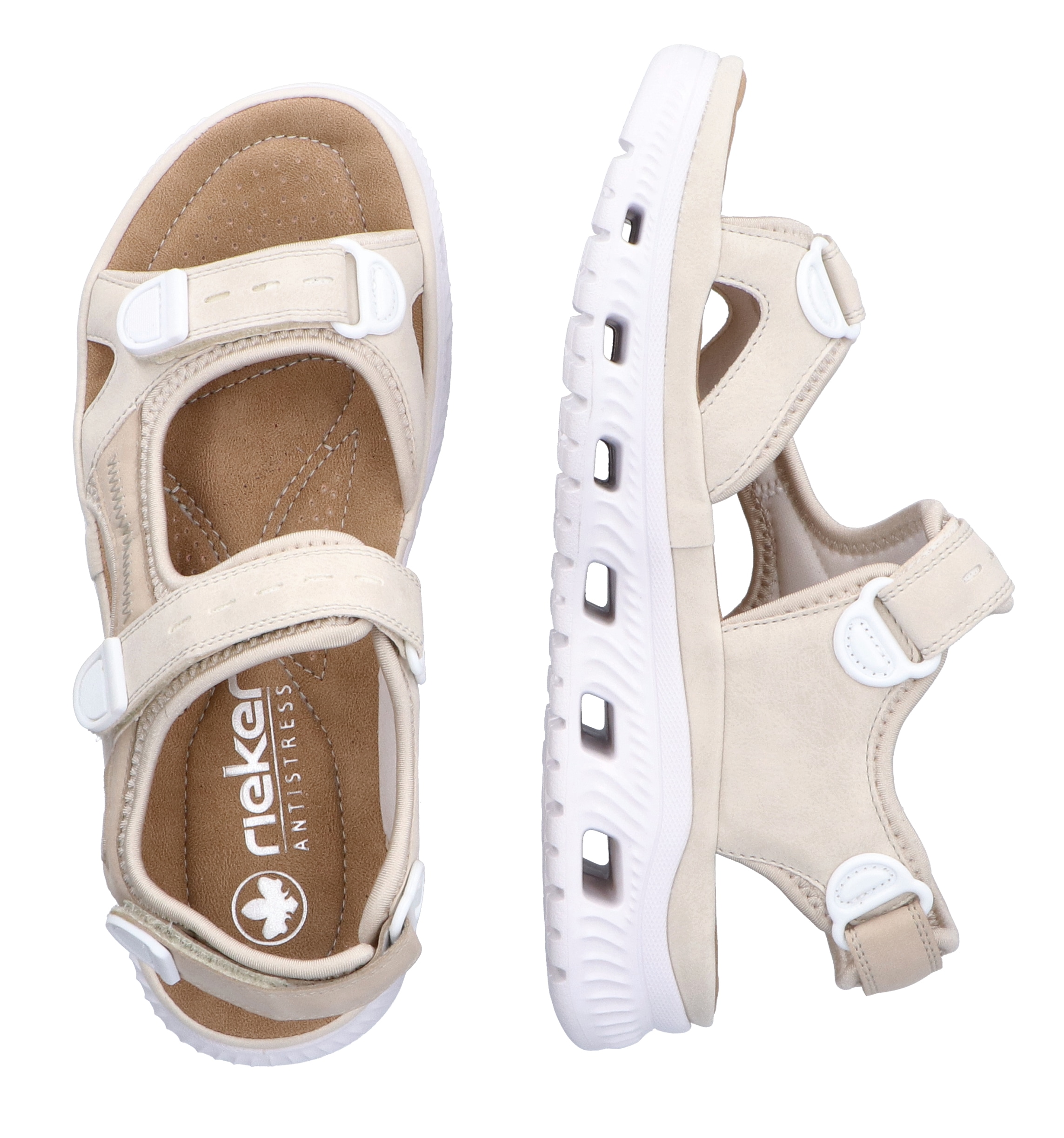RIEKER Sport Sandale  , Sommerschuh, Sandalette, Plateauabsatz, mit Klettriemchen