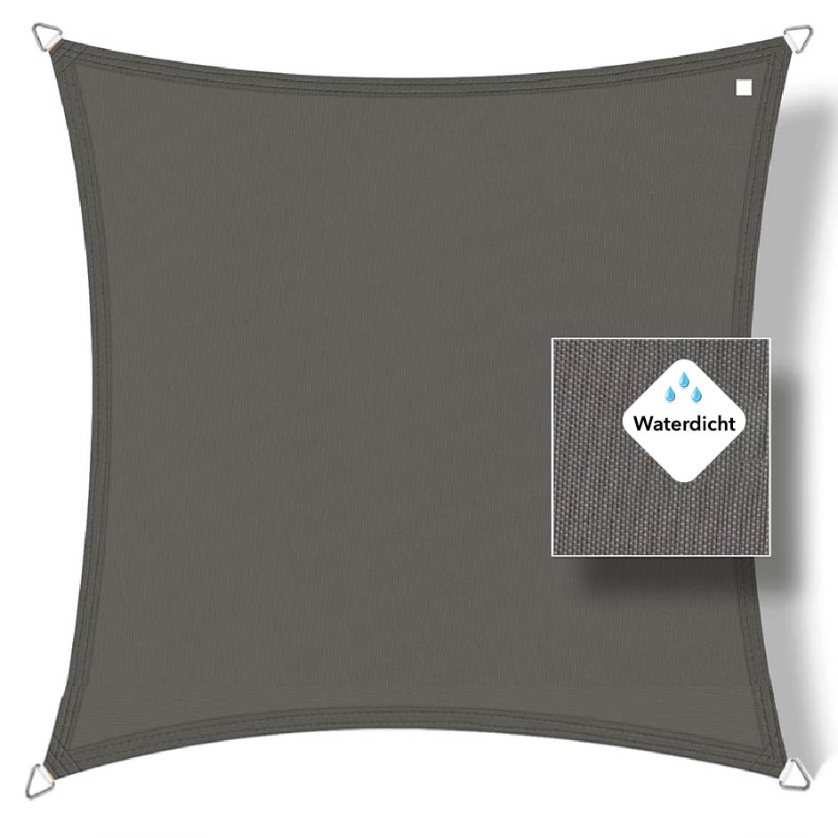 Buitenkado 2x2 antraciet waterdicht schaduwdoek vierkant