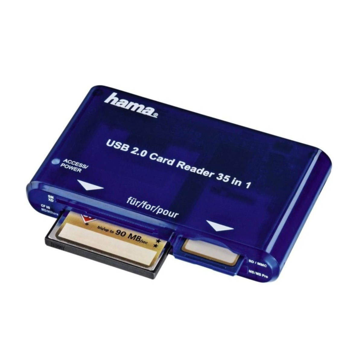 35in1 USB 2.0 CompactFlash (CF) Multi-Kartenleser Card Reader ( SD/CF/MS/xD/SM ) - Blau
