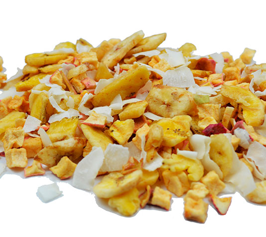 Petisco natural para coelhos, porquinhos-da-índia e chinchilas - Salada de frutas
