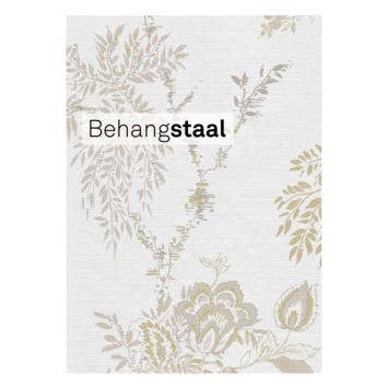 Behangstaal vliesbehang Kimono wit/goud (dessin 120951)