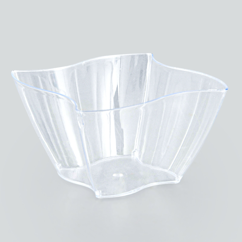 Lot de 24 verrines ondulées transparentes