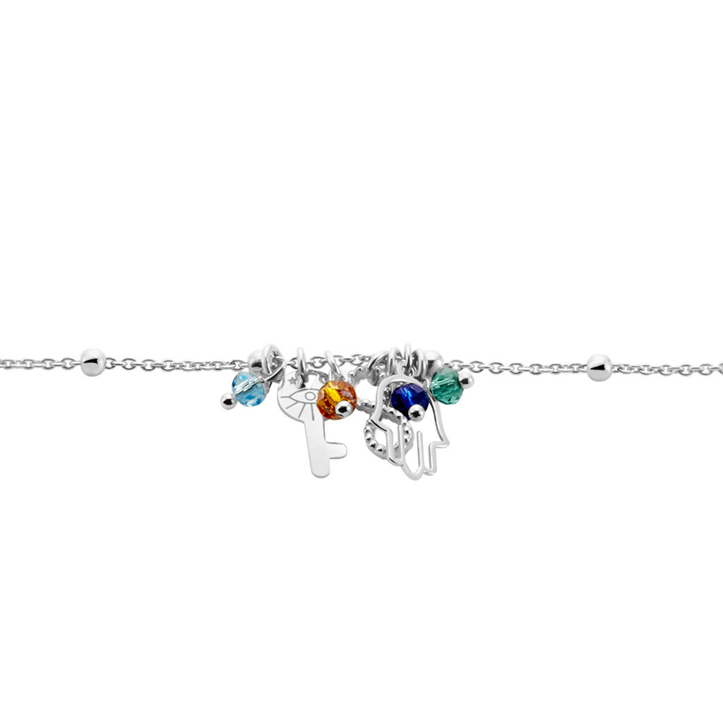 Bracelet Argent Blanc Niccolo Pierres Artificelles