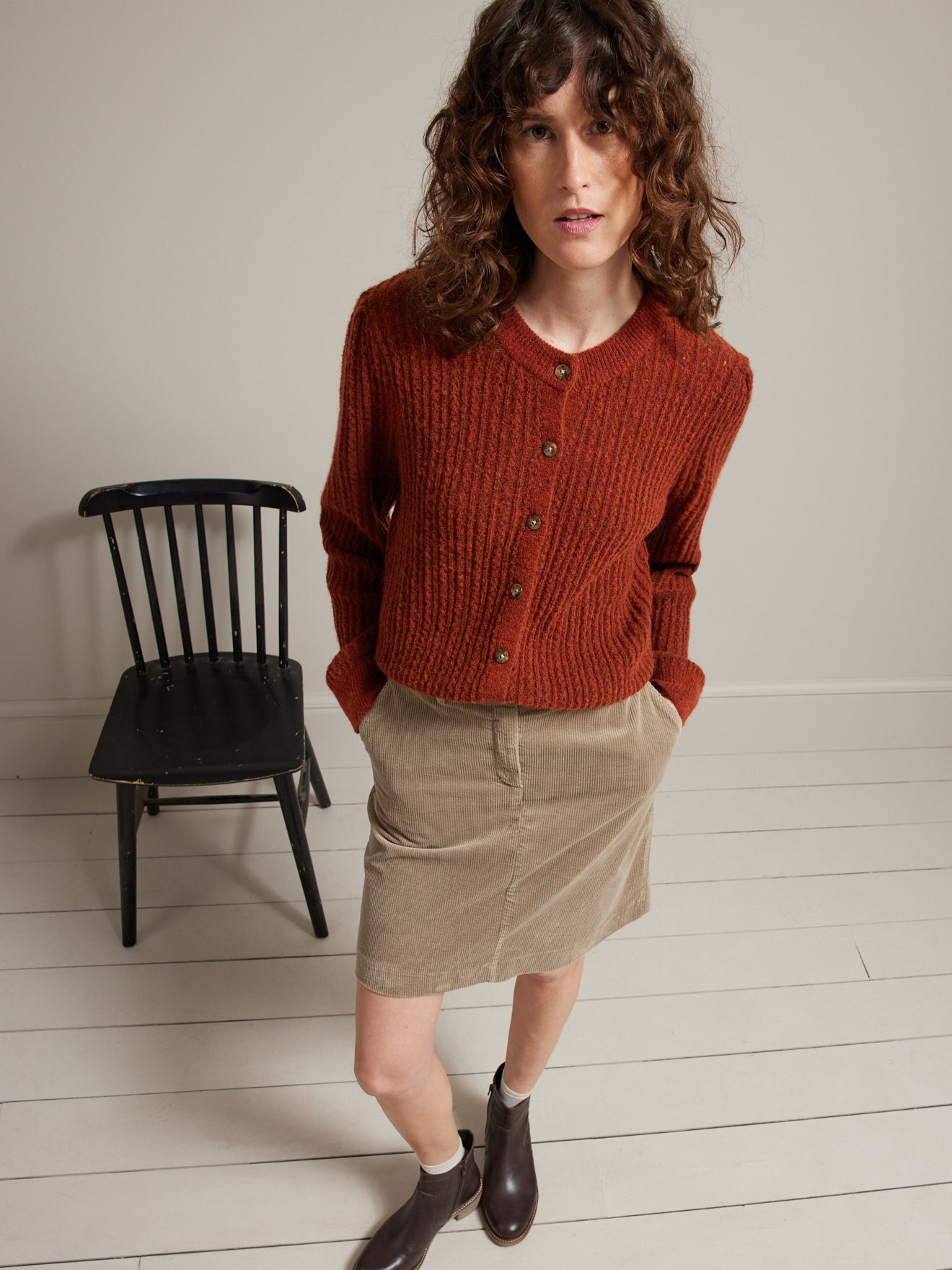 Gilet torsadé femme mélange mohair