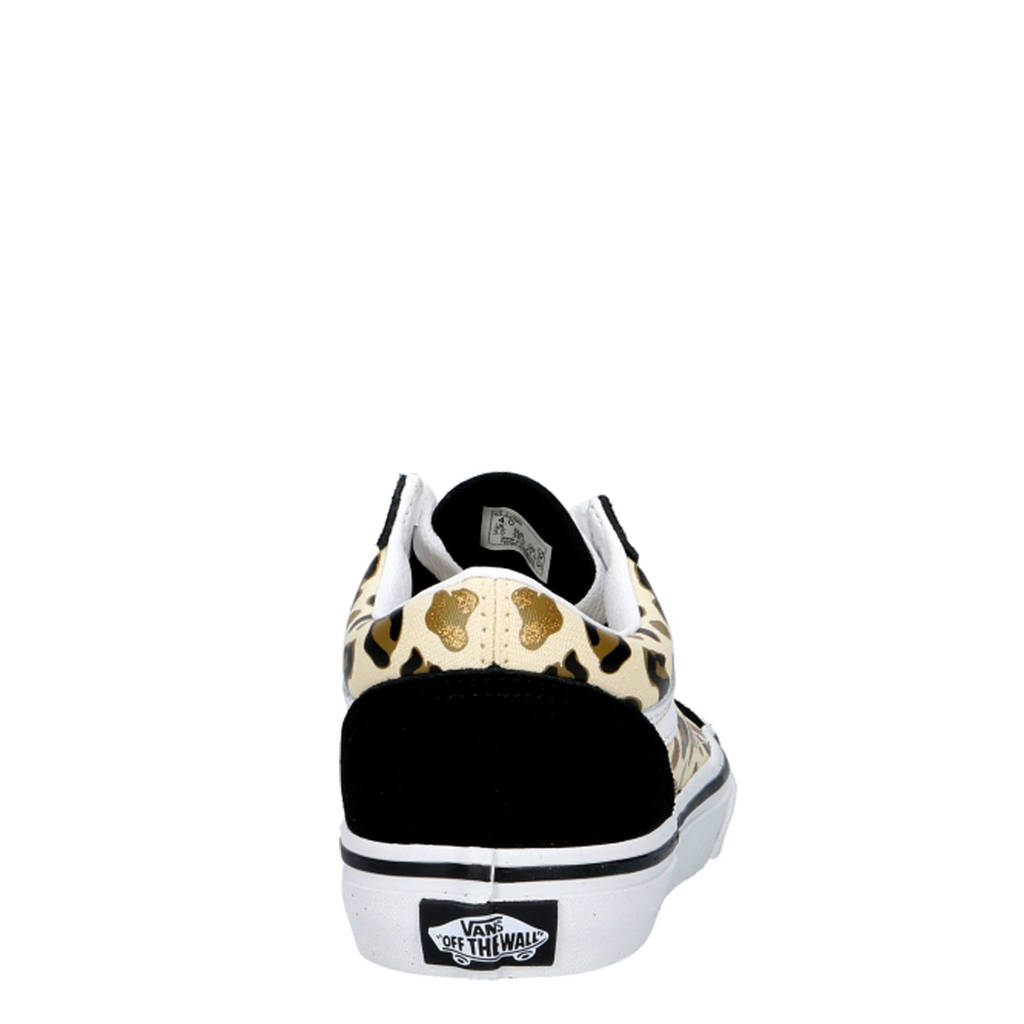 VANS Old Skool Leopard Glittersneakers zwart/bruin/wit