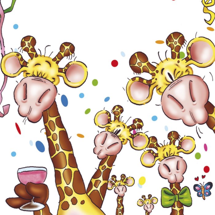 Doodles | Verjaardagskaart | foto | giraffen