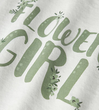 Name It T-Shirt - NkfVigea - Bright White/Flower Mädchen