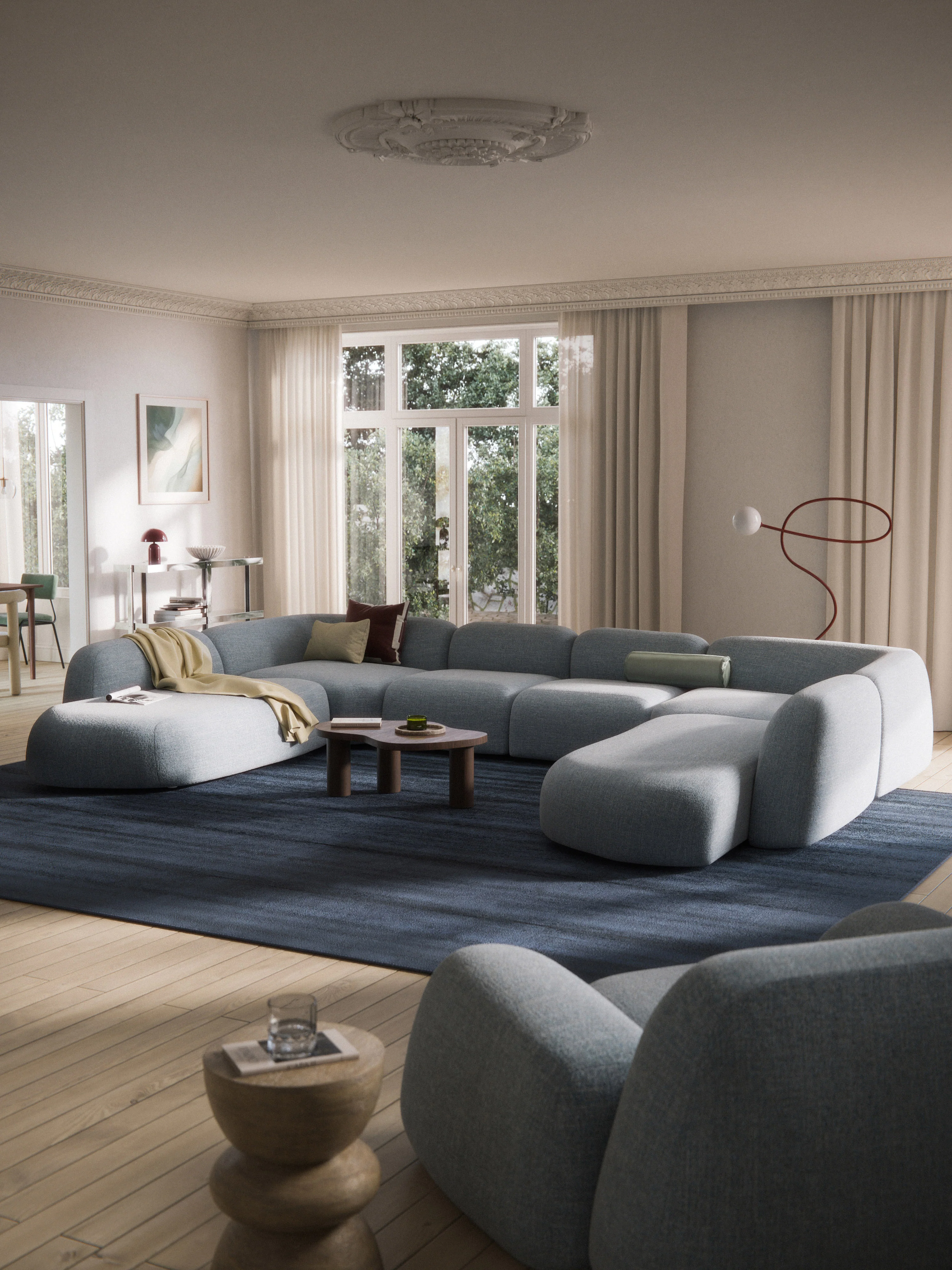 Modulaire bouclé XL bank Wolke