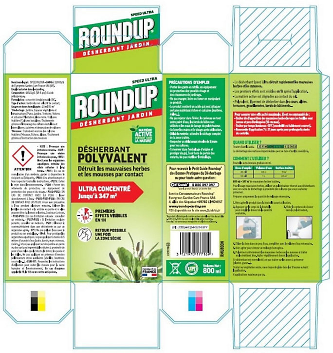 Désherbant polyvalent concentré Round Up 800ml