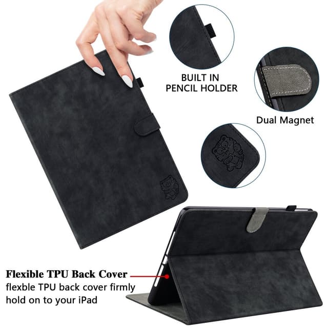 SKALO Lenovo Tab P12 Cute Tiger PU-læder Flip Cover