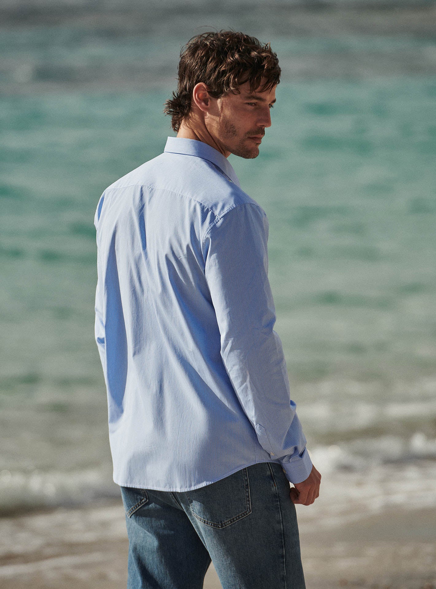 Chemise Jake Blue White