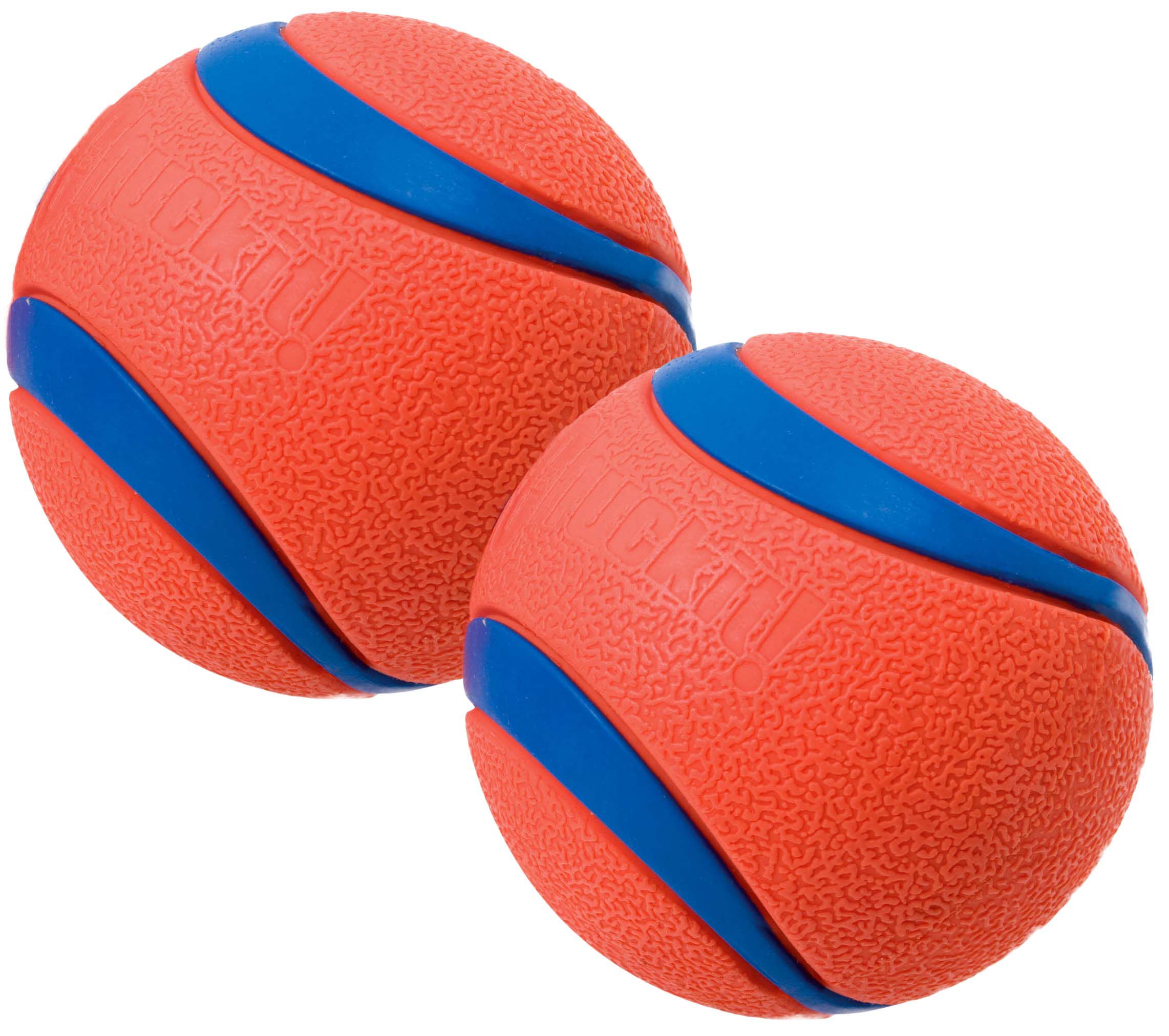 Chuckit Ultra Ball - Apporteren - Hondenspeelgoed - oranje/blauw - 16.5x15.2x6.5 cm - M