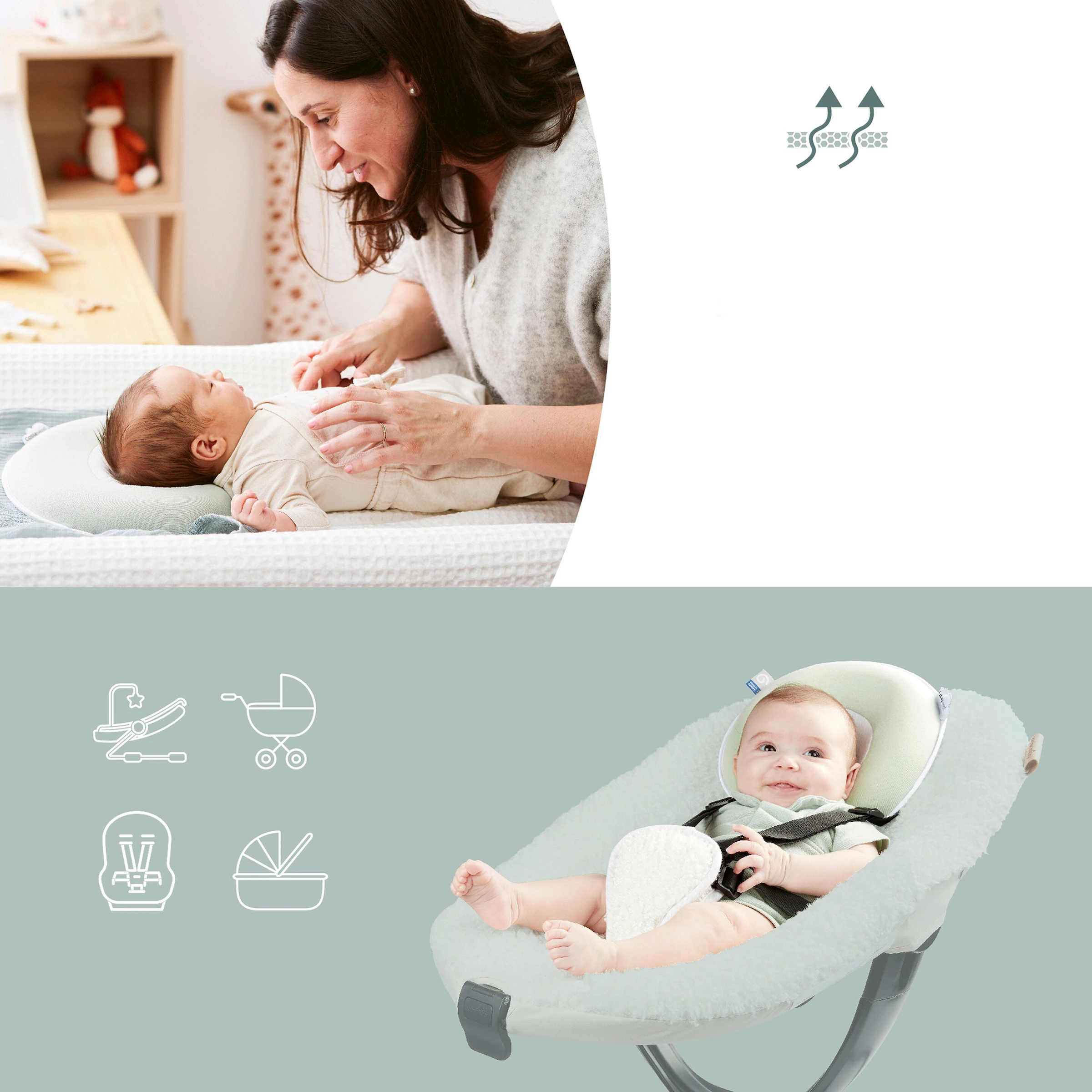 Babymoov Kopfkissen Cosyhead Sage Green