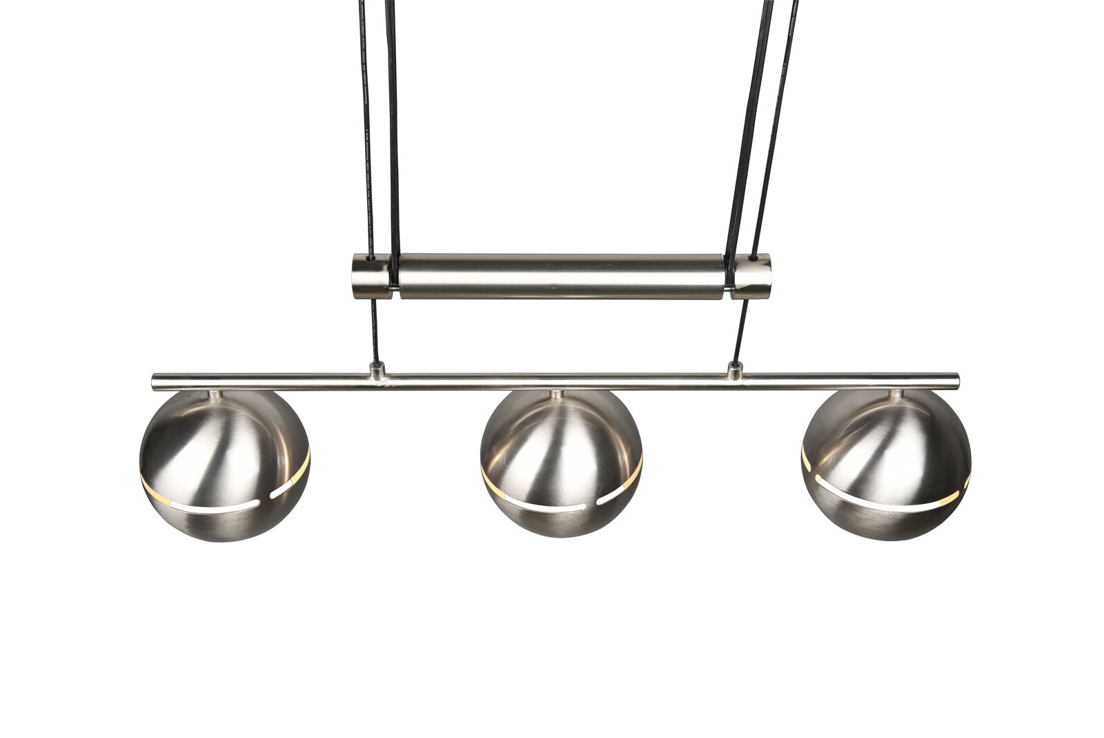 Fletcher Pendelleuchte grau, silber, 313300307, B/H/T: 75 / 150 / 15 cm, Metall