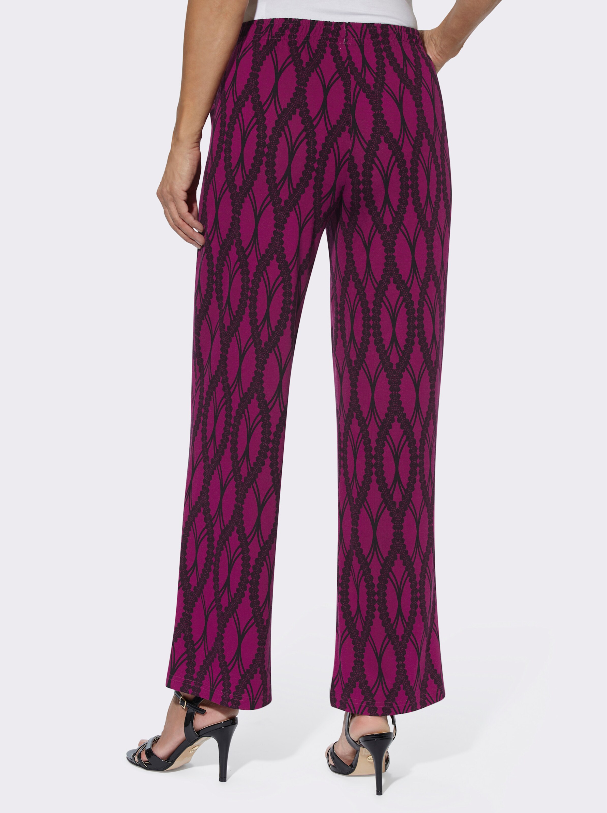Jerseyhose mit Spitzen-Druck