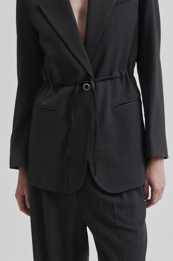 Second Female Ruban Blazer Dark grey melange