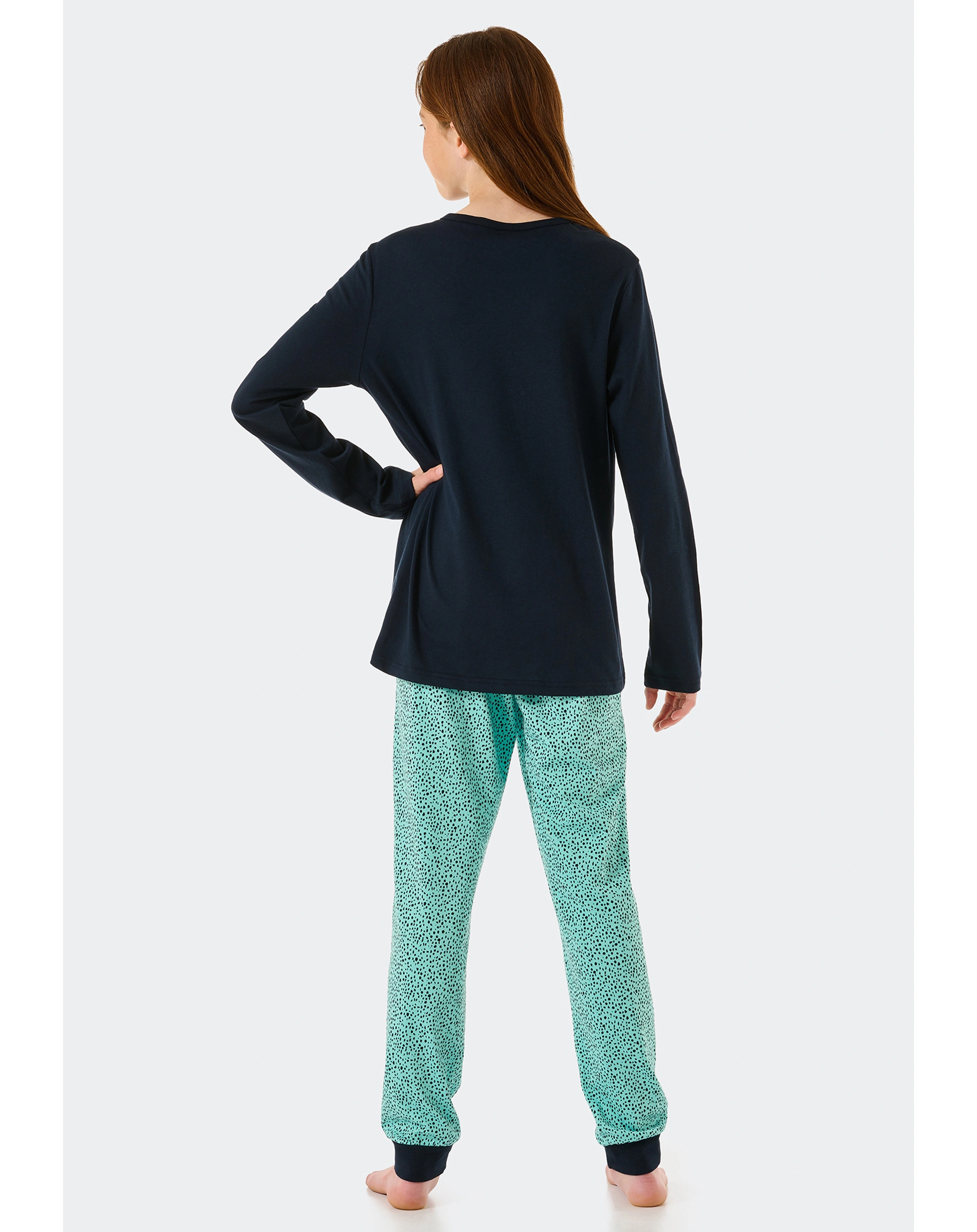 Schlafanzug lang GET UP AND GO in mint