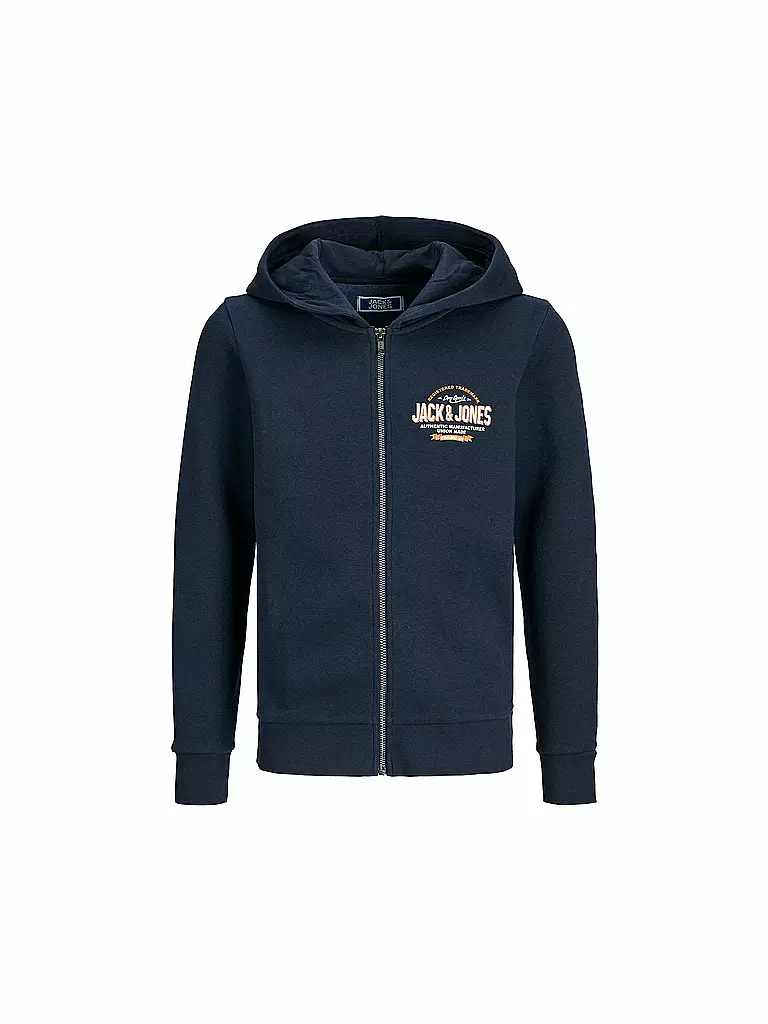 JACK & JONES Jungen Kapuzensweattjacke  JJELOGO dunkelblau