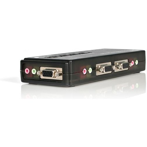 StarTech.com Kit commutateur noir KVM USB 4 ports avec audio et câbles