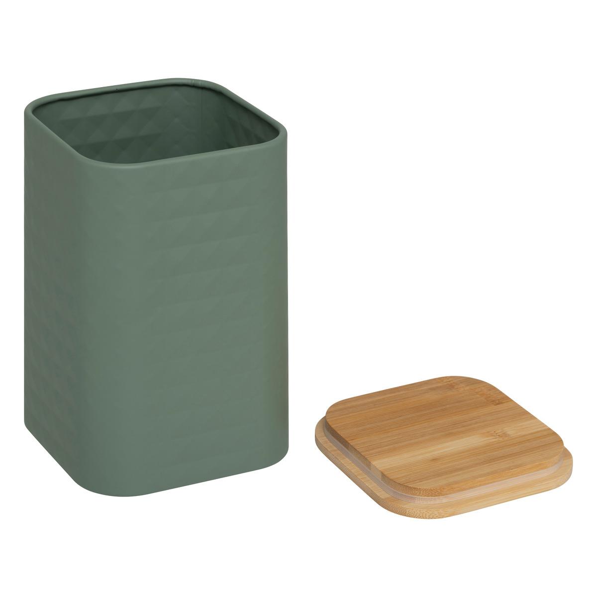 BOITE CARRE METAL BAMBOU SENSIA TAILLE L