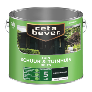 CetaBever Tuinbeits Schuur & Tuinhuis zijdeglans dekkend donkergroen 2,5 liter