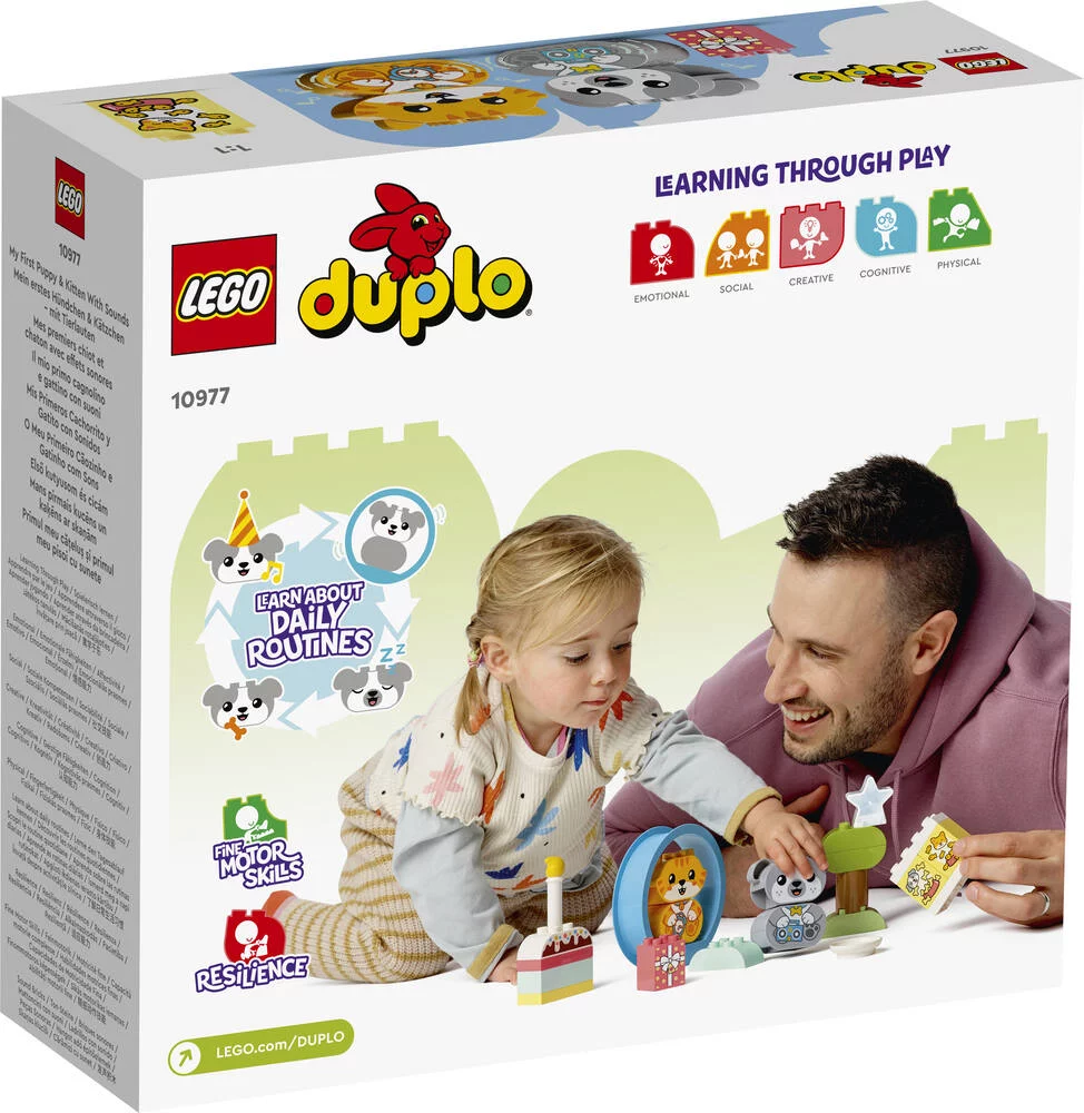 LEGO®DUPLO 10977 - MES PREMIERS CHIOT ET CHATON AVEC EFFETS SONORES