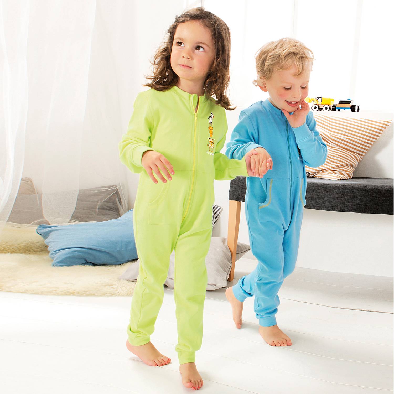 Erwin Müller Interlock-Jersey Kinder-Schlafoverall im 2er-Pack