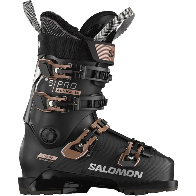 S/PRO ALPHA 90  Pistenschuhe Damen Black/PinkGoldMetallic/Silver