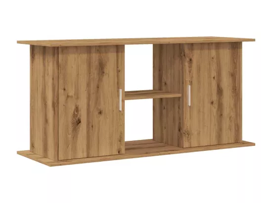 Support d'aquarium chêne artisanal 121x41x58 cm bois ingénierie