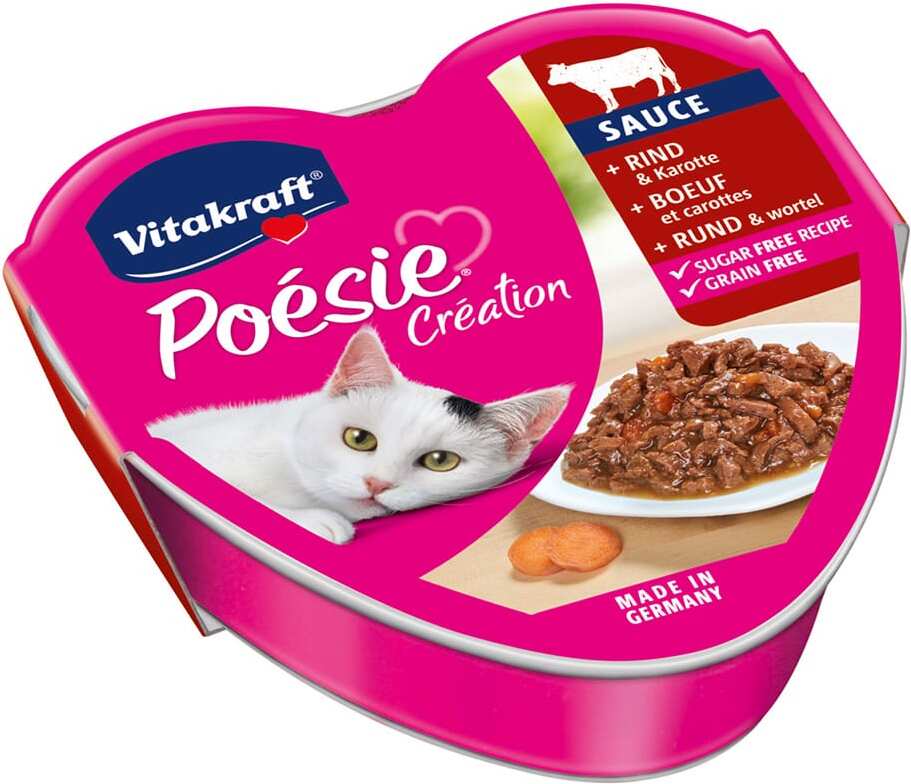 Vitakraft kattenvoer Poésie rund en wortel in saus 85 g
