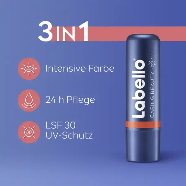 Lippenpflegestift Caring Beauty Coral LSF 30