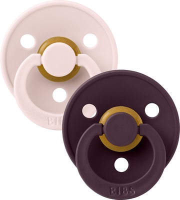 BIBS Colour Smokk 2-Pakk Str 1, Petal/Plum