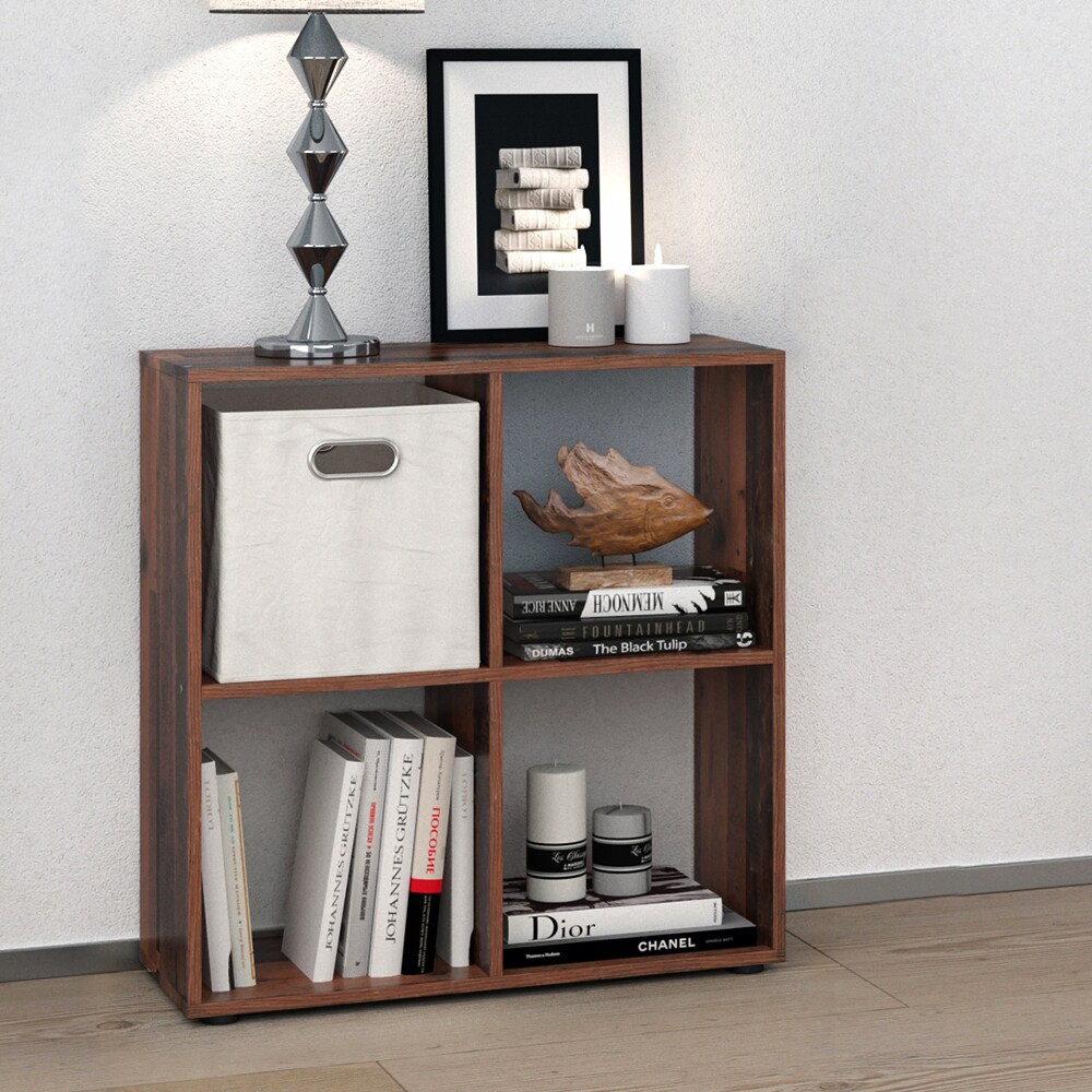 Vicco Raumteiler Standregal Bücherregal Tetra 4 Fächer Old Style Büroregal