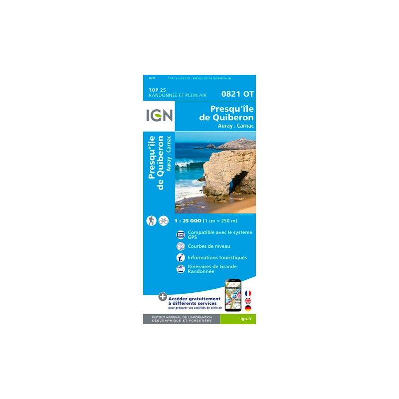 Presqu'Ile De Quiberon / Auray / Carnac - Carte topographique