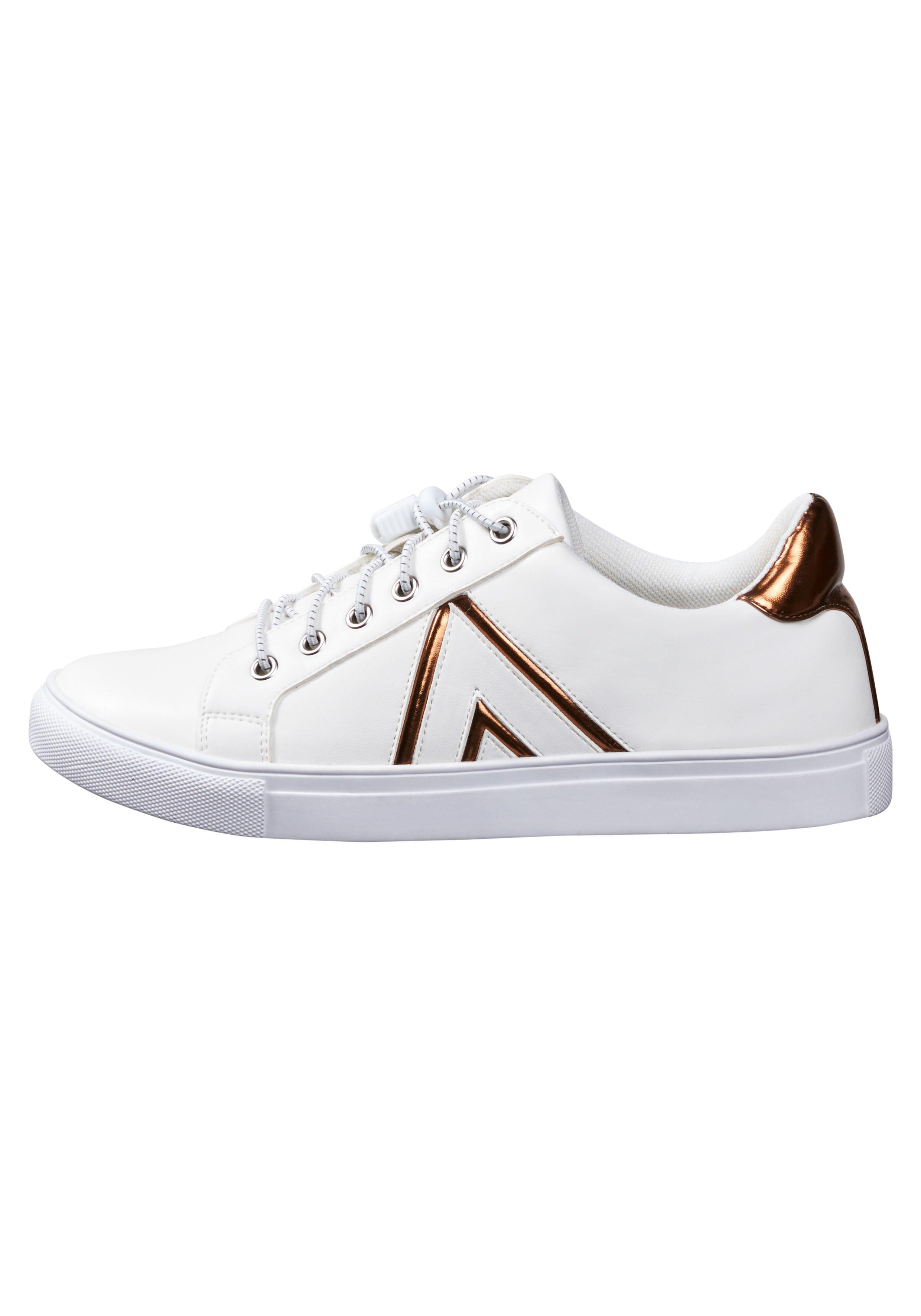 Sneaker mit goldfarbenen Kontrastdetails