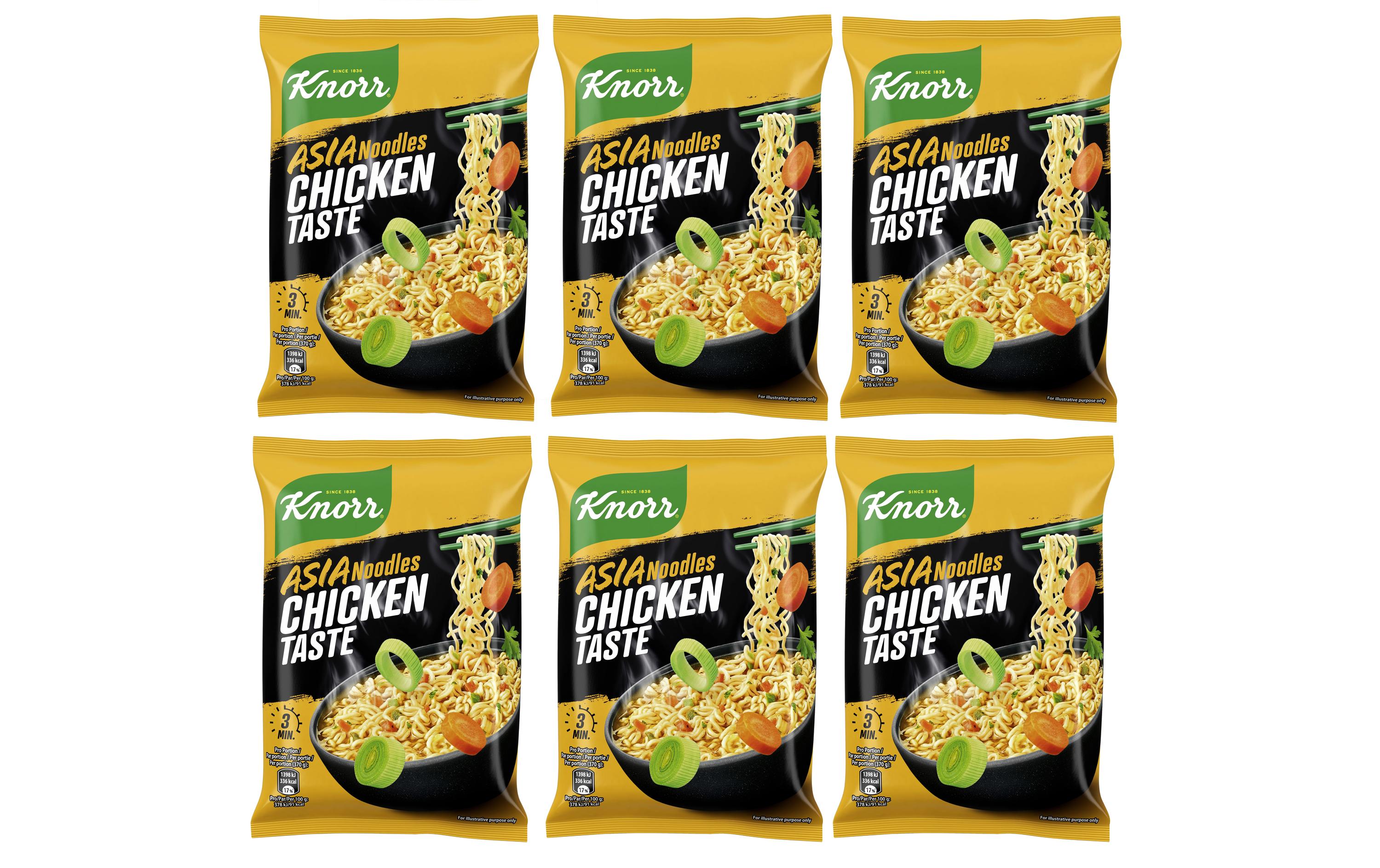 Asia Instant Noodles Chicken Taste 6 PortionenAsiatisches Nudelgericht