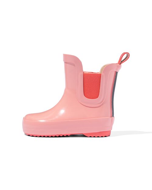 bottes de pluie bébé caoutchouc rose corail