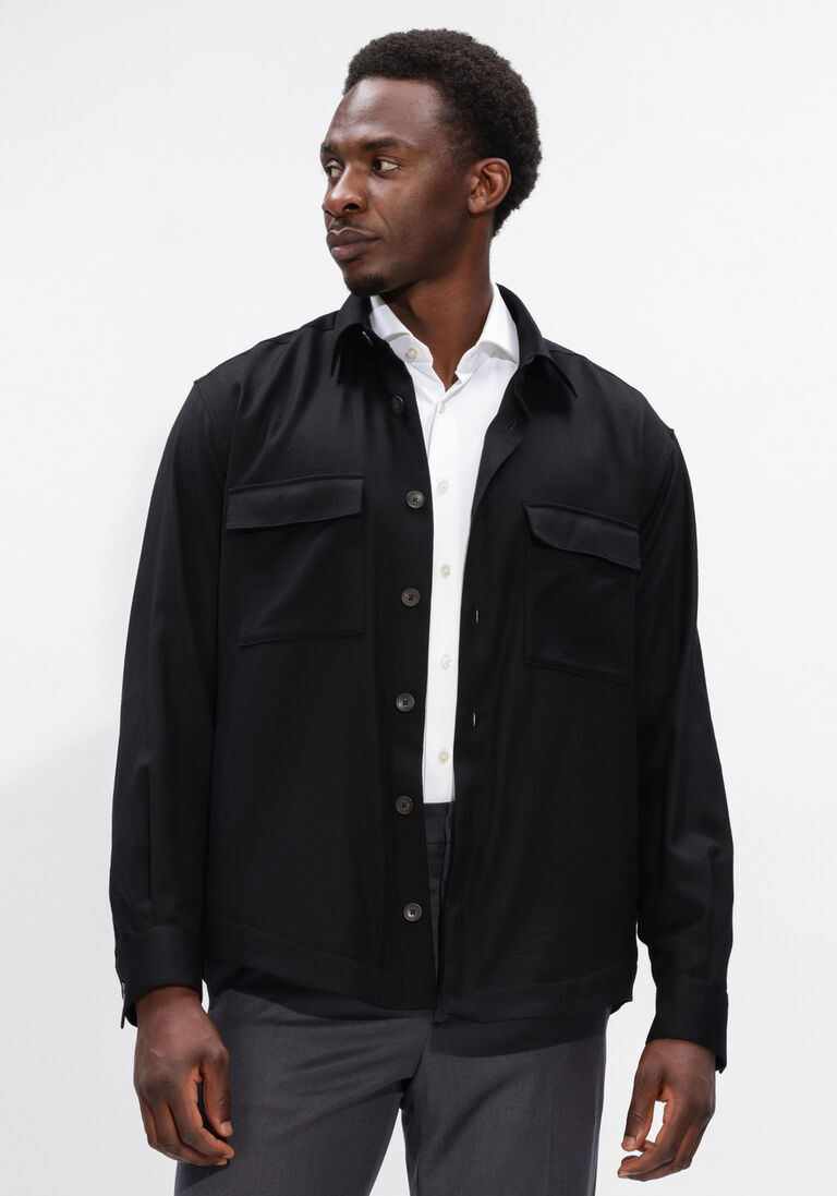 zwarte xacus overshirt 91155 154ml
