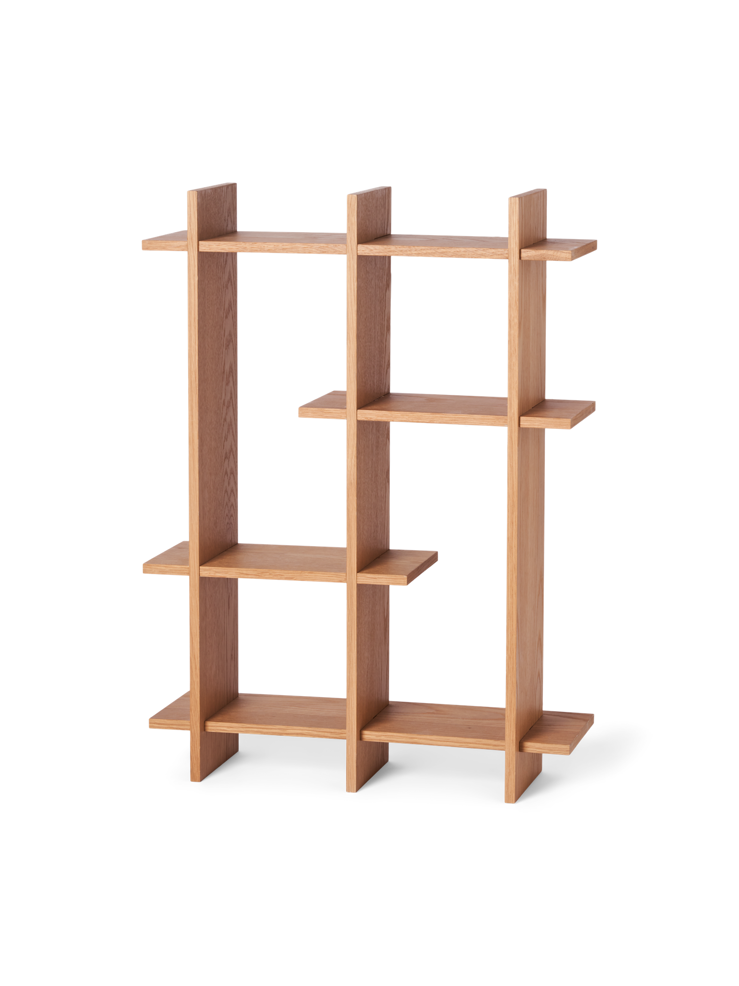 Væghylde | MDF/egefinér. 52 x 16 x 71 cm. | Nature